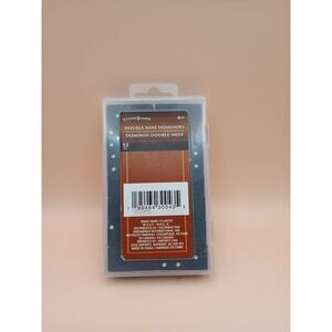 Classic Games Double Nine Dominoes 55 Piece Set Black Tiles with Case